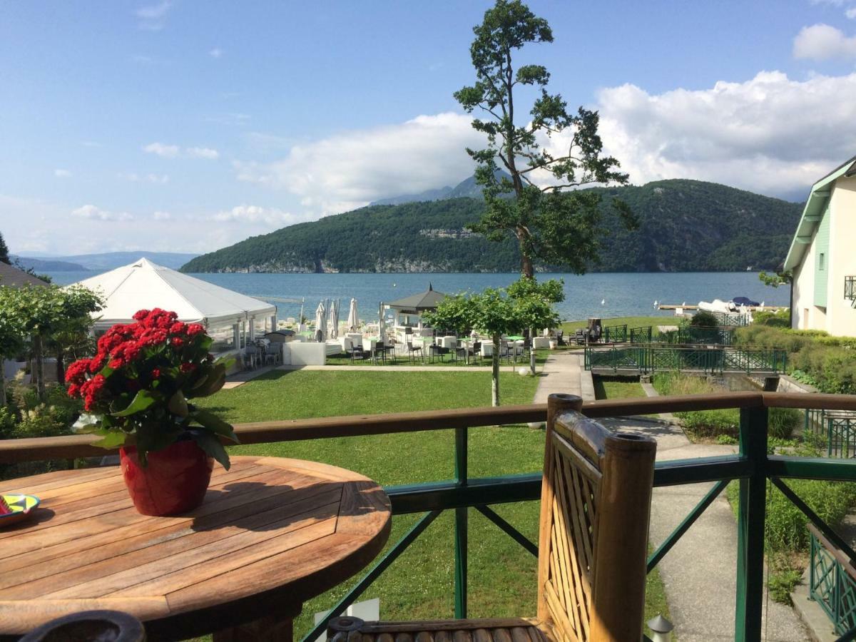 La Baie Des Voiles ,Vue Lac D'Annecy ,Plage Privee Duingt Kültér fotó